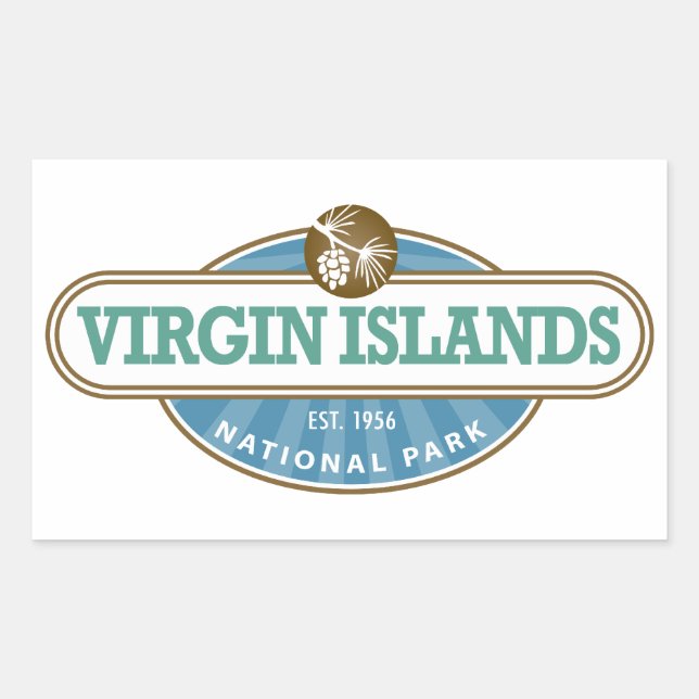 Virgin Islands National Park Rechteckiger Aufkleber (Vorderseite)