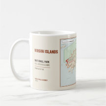 Virgin Islands National Park Wanderweg Karte Tasse
