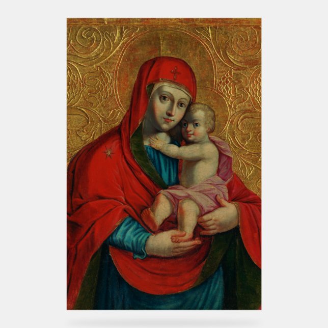 Virgin Mary and Jesus Child by Jan Rombauer Acrylschild (Vorderseite)