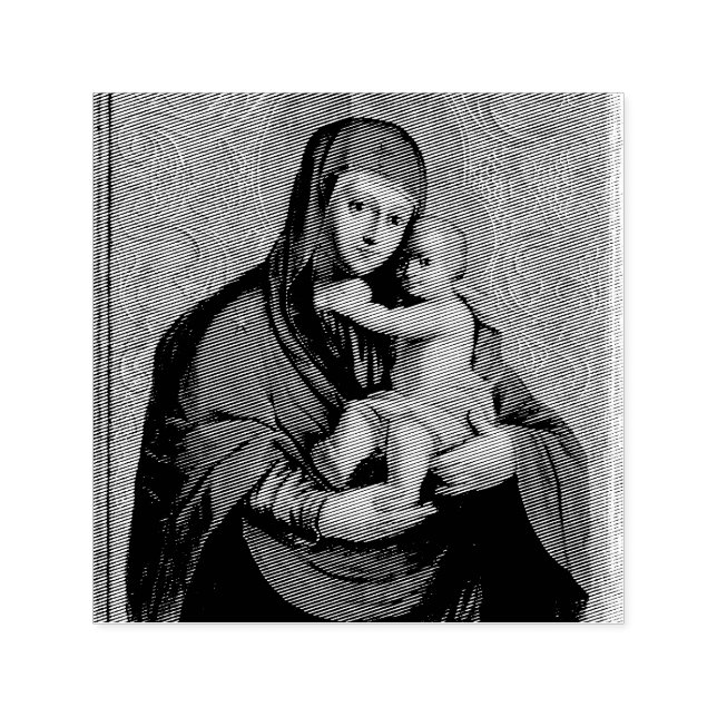 Virgin Mary and Jesus Child by Jan Rombauer Permastempel (Design)
