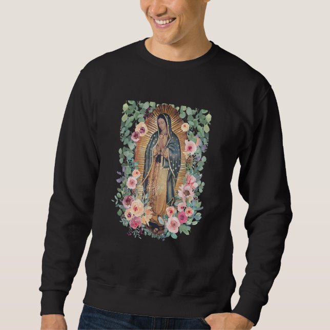 Virgin Mary Our Lady Virgen de Guadalupe Women's Sweatshirt (Vorderseite)