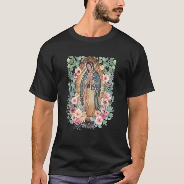 Virgin Mary Our Lady Virgen de Guadalupe Women's T-Shirt (Vorderseite)