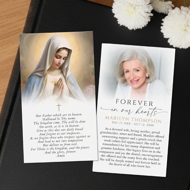 Virgin Mary The Lord's Prayer Photo Sympathy Cards (Von Creator hochgeladen)