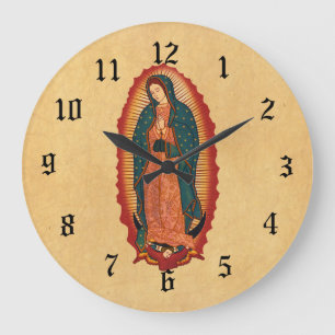 Virgin Of Guadalupe Große Wanduhr