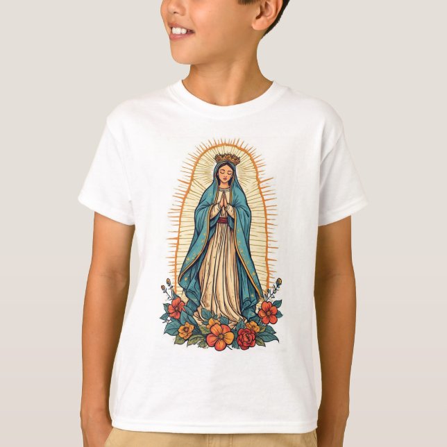 Virgin of Guadalupe Kid's Tee Shirt (Vorderseite)