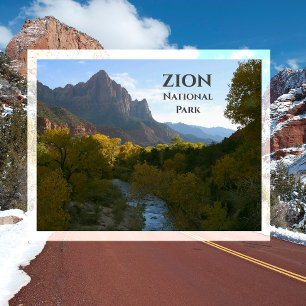 Virgin River, Watchman Peak Zion Nationalpark Postkarte
