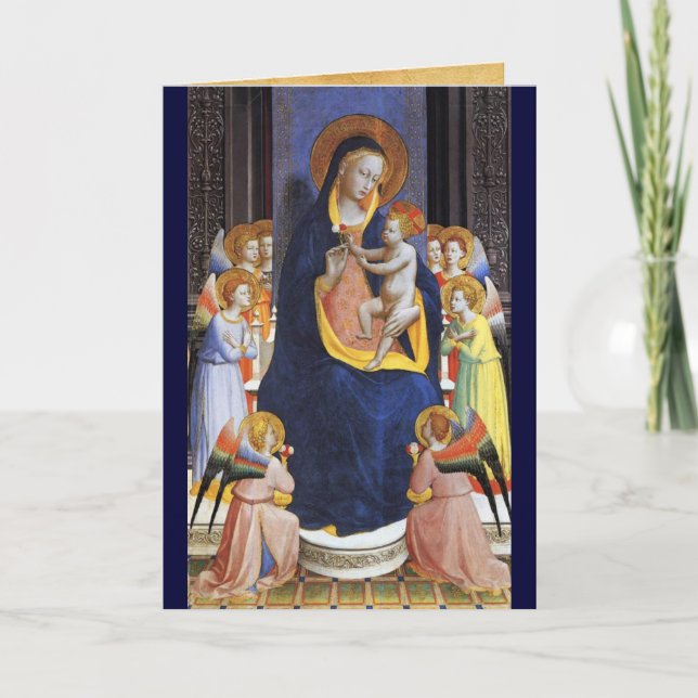 VIRGIN WITH CHILD ANGELS AND SAINTS, Blue Sapphire Karte (Vorderseite)