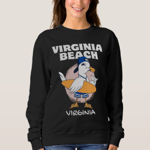 VIRGINA STRAND Surfen Vintag Seagull Retro Sweatshirt