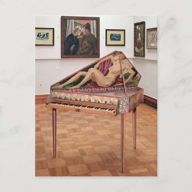 Virginals, von Roger Fry gemalt Postkarte (Vorderseite)