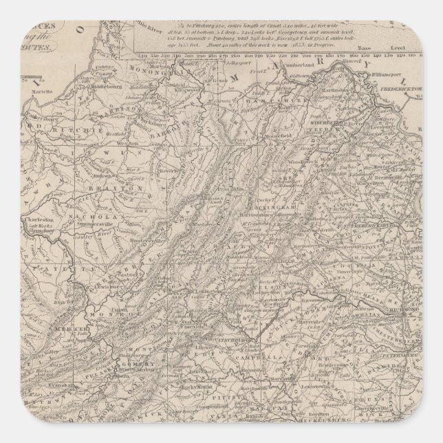 Virginia 10 quadratischer aufkleber (Vorderseite)