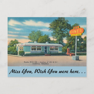 Virginia, 29 Diner, Fairfax Postkarte
