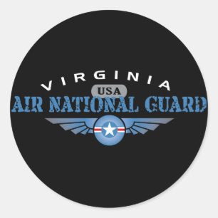 Virginia Air National Guard Runder Aufkleber