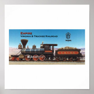 Virginia and Truckee Railroad engine Empire print Poster