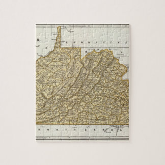 Virginia Atlas Karte Puzzle