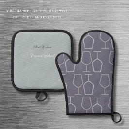 Virginia Baked Personalized | Virginia Wine Lover  Ofenhandschuh & Topflappen-Set