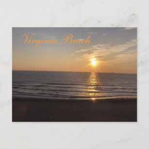 Virginia Beach bei Sonnenuntergang Postkarte