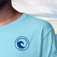Virginia Beach Blue Ocean Wave Circle Design