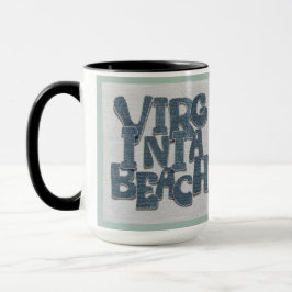 Virginia Beach Coastal Denim Mug  Tasse