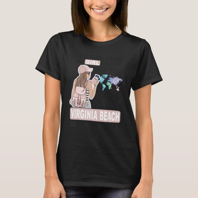 Virginia Beach Girl Cool Girl T-Shirt (Vorderseite)