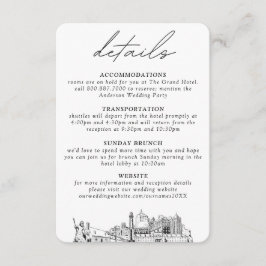 Virginia Beach Hochzeit kleine vertikale Details Begleitkarte