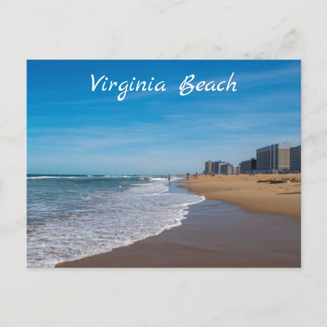 Virginia Beach in Virginia Postkarte (Vorderseite)