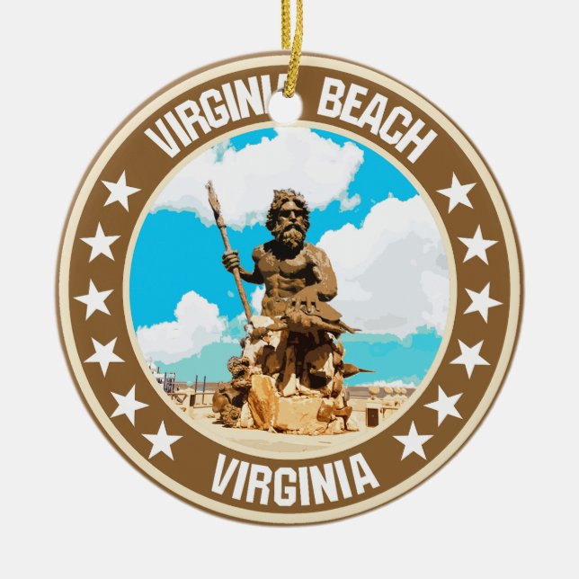Virginia Beach Keramik Ornament (Vorne)