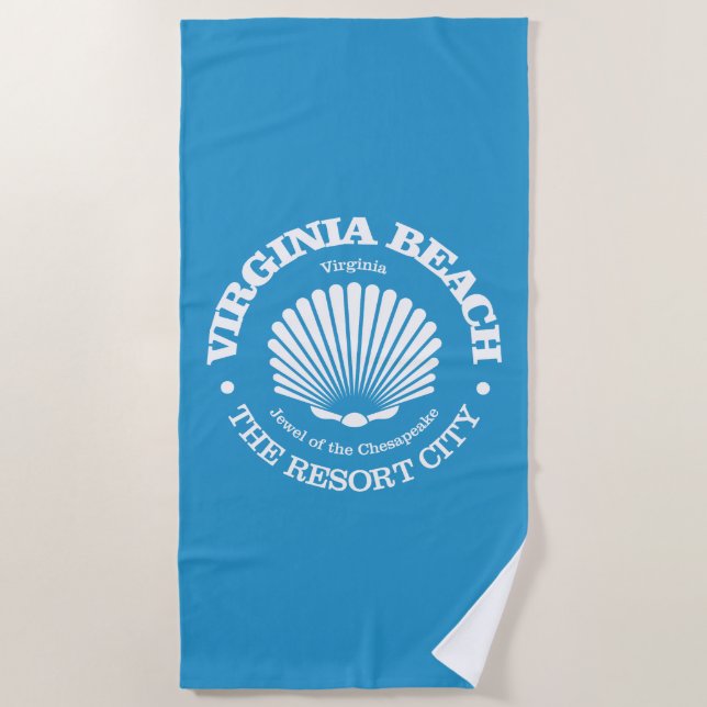 Virginia Beach (Muschel) Strandtuch (Vorderseite)