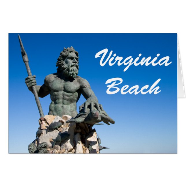 Virginia Beach Poseidon Statue w White Text (Vorderseite (Horizontal))