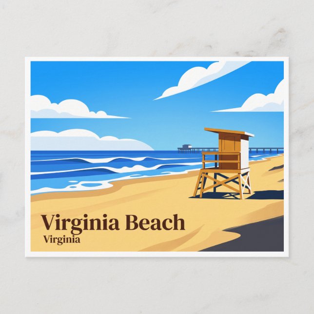 Virginia Beach Postkarte (Vorderseite)