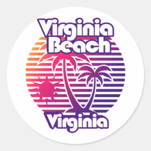 Virginia Beach Runder Aufkleber