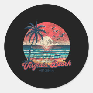 Virginia Beach  Runder Aufkleber