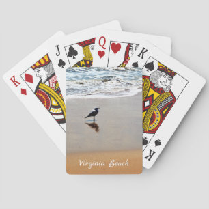 Virginia Beach ~ Seagull, Sand und Ozean Spielkarten