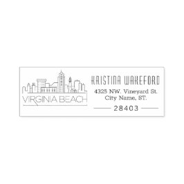 Virginia Beach | Selbstfarbige Briefmarke der benu Permastempel