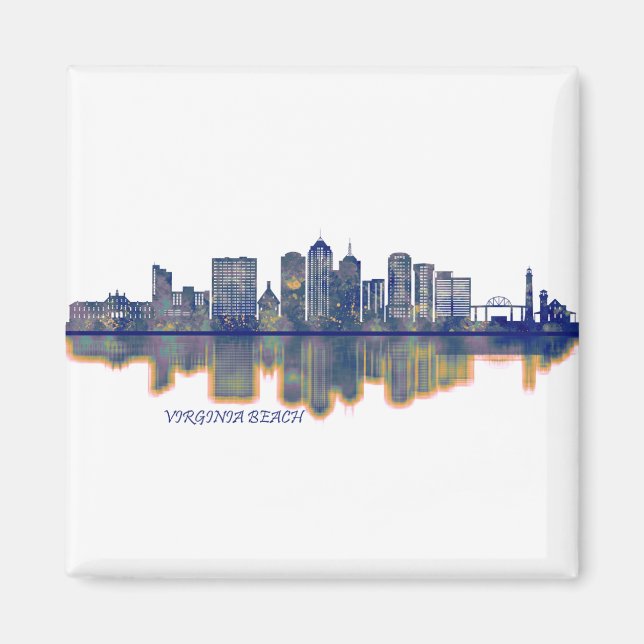 Virginia Beach Skyline Magnet (Vorne)