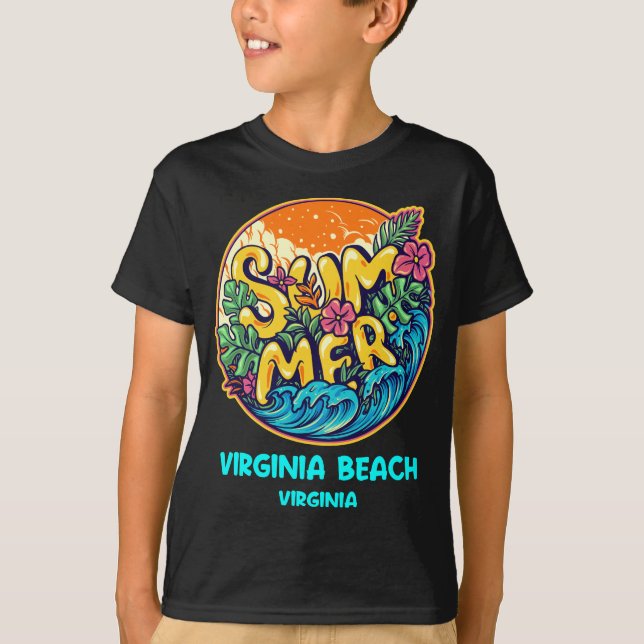 Virginia Beach Sommer Urlaub Souvenir Urlaub T-Shirt (Vorderseite)