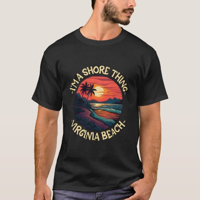 Virginia Beach Strand Sprüche T-Shirt (Vorderseite)