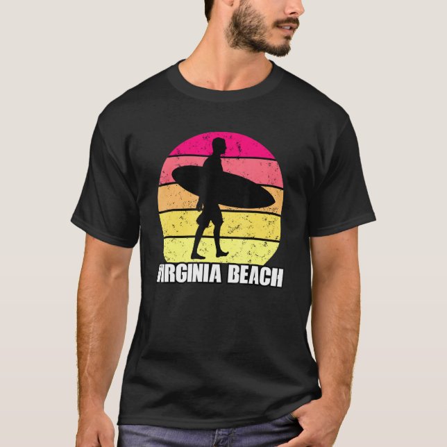 Virginia Beach Surfing Surf T-Shirt (Vorderseite)