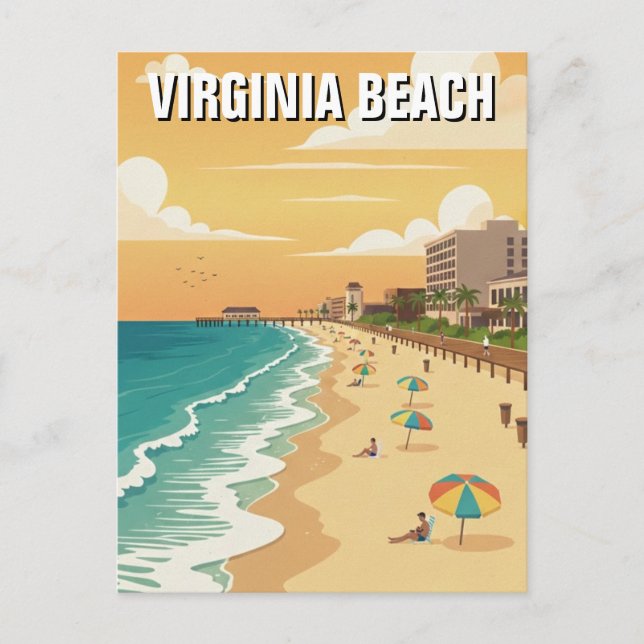 Virginia Beach Travel Postkarte (Vorderseite)