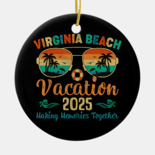 Virginia Beach Urlaub 2025 Freunde Familie Sommer Keramik Ornament