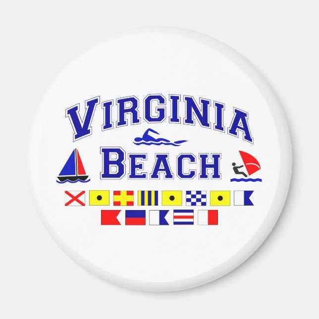 Virginia Beach VA Signalflags Magnet (Vorne)