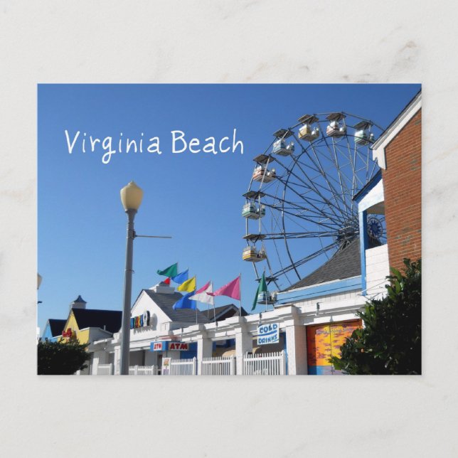Virginia Beach Vergnügungspark Postkarte (Vorderseite)