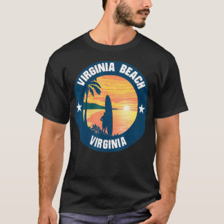 Virginia Beach Vintag Surfen Sommer Beach Surfer T-Shirt