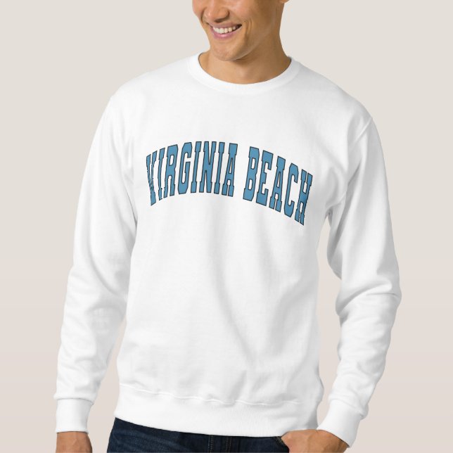 Virginia Beach Vintag Varsity Uni Style Sweatshirt (Vorderseite)