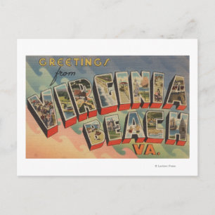 Virginia Beach, Virginia - Große Briefmarkenszenen Postkarte