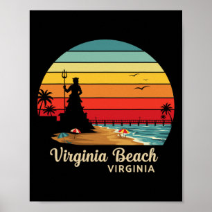 Virginia Beach Virginia Reise Sommer Familienurlau Poster