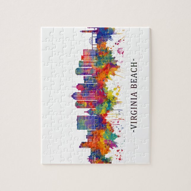 Virginia Beach Virginia Skyline Puzzle (Vertikal)