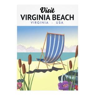 Virginia Beach Virginia USA Reiseplakat Fotodruck