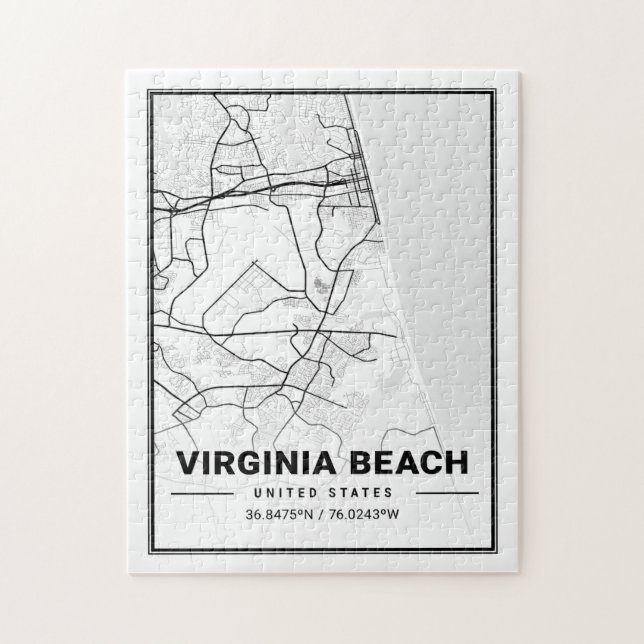 Virginia Beach Virginia USA Reiseplan Puzzle (Vertikal)