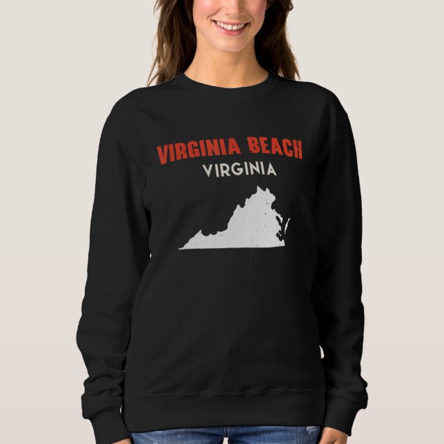 Virginia Beach Virginia USA State America Travel V Sweatshirt (Vorderseite)