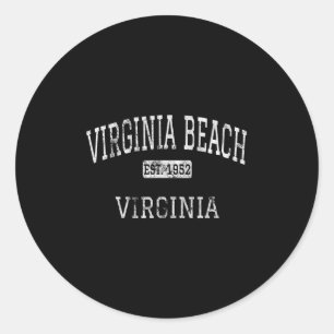Virginia Beach Virginia Va Vintag Runder Aufkleber